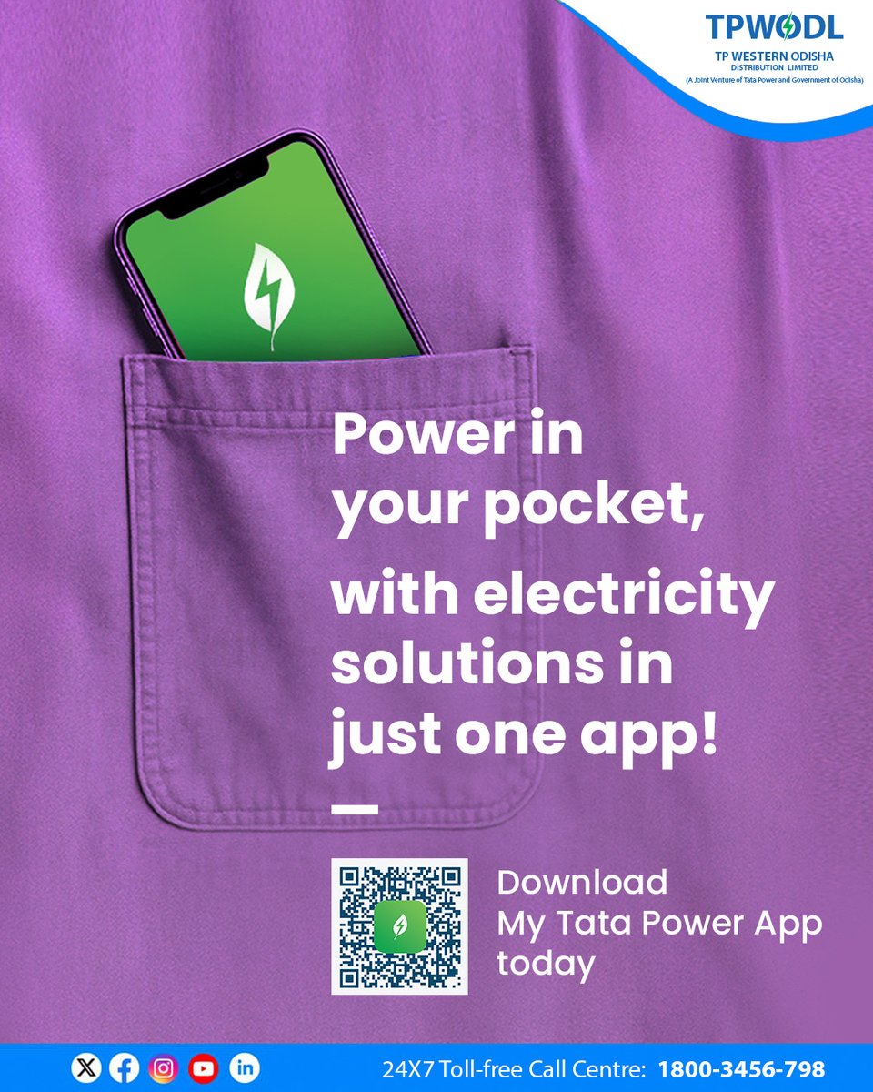 TPWesternOdisha's tweet image. From quick bill payments to timely reminders, My Tata Power App keeps your electricity needs simple and stress-free.

Carry convenience wherever you go. Download the app now!

#MyTataPowerApp #DigitalConvenience