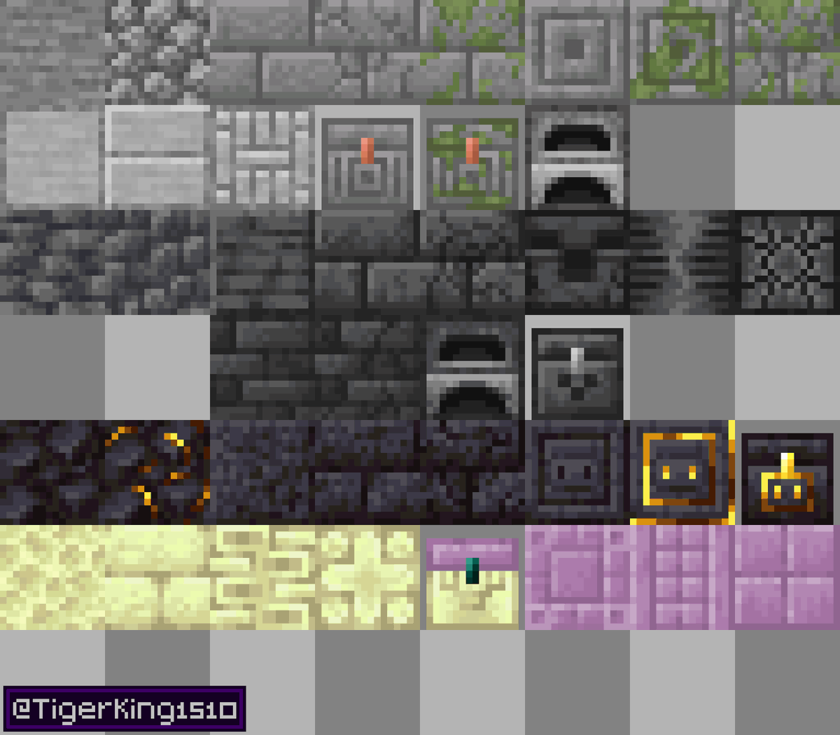 TigerKing1510's tweet photo. Ladrillos de piedra! Faltan muchos en el juego y no tiene sentido
#Minecraft #Pixelart #Ladrillos #Piedra https://t.co/B9pLSp1bxh
