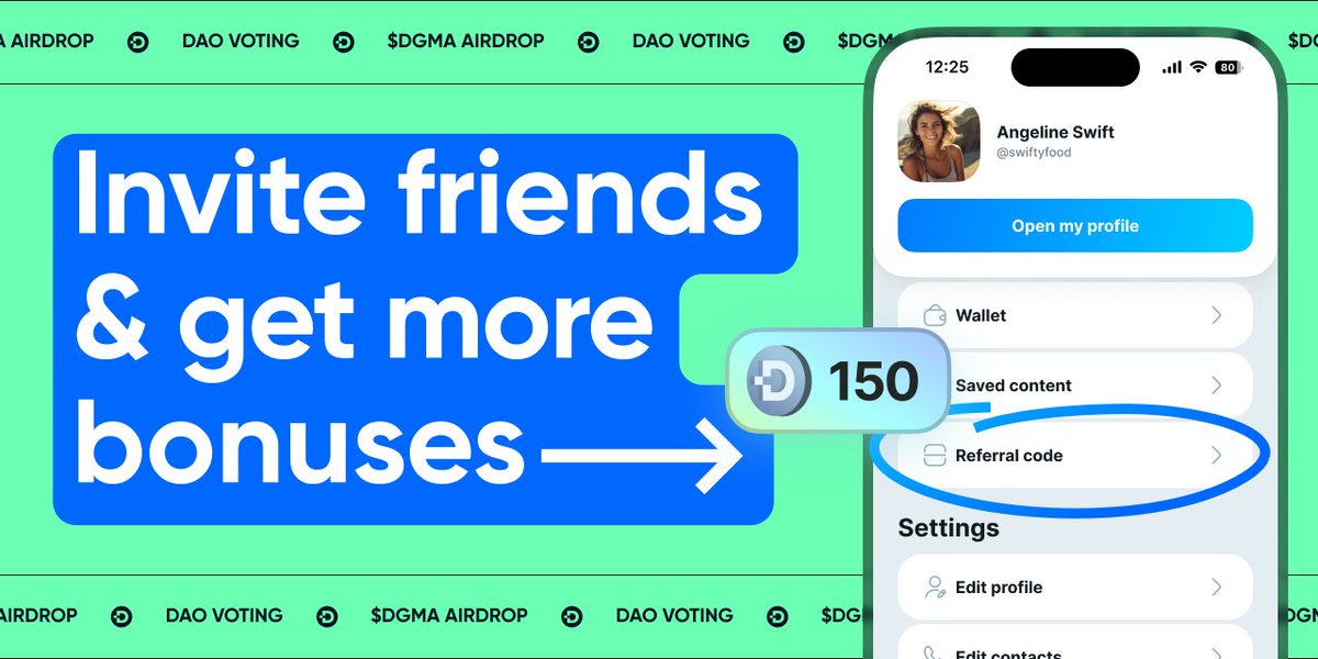 dagama_world's tweet photo. Invite friends and get more bonuses 💥

Your referral code is the easiest way to boost your progress in daGama. The more friends join through your code, the more bonuses you collect — including progress toward the airdrop!

How to find it:

1️⃣ Open your airdrop profile
2️⃣ Go to "Referral" section
3️⃣ Copy your referral code or link and share it with your friends

Start inviting now: https://t.co/5E5L3pr5lm