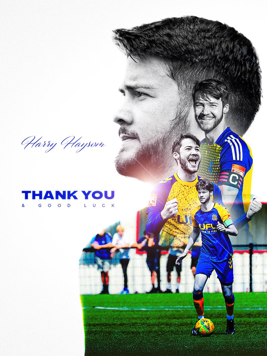𝑻𝒉𝒂𝒏𝒌 𝒀𝒐𝒖 &amp; 𝑮𝒐𝒐𝒅 𝑳𝒖𝒄𝒌 💙 <a href="/HarryHaysom3/">Harry Haysom</a> 

Today we announce that club vice-captain Harry Haysom has officially departed the club. After 167 appearances across 5 seasons, H leaves with a catalogue of memories &amp; moments:

🏆 Isthmian North Title [22/23]
🗳️ 2 x