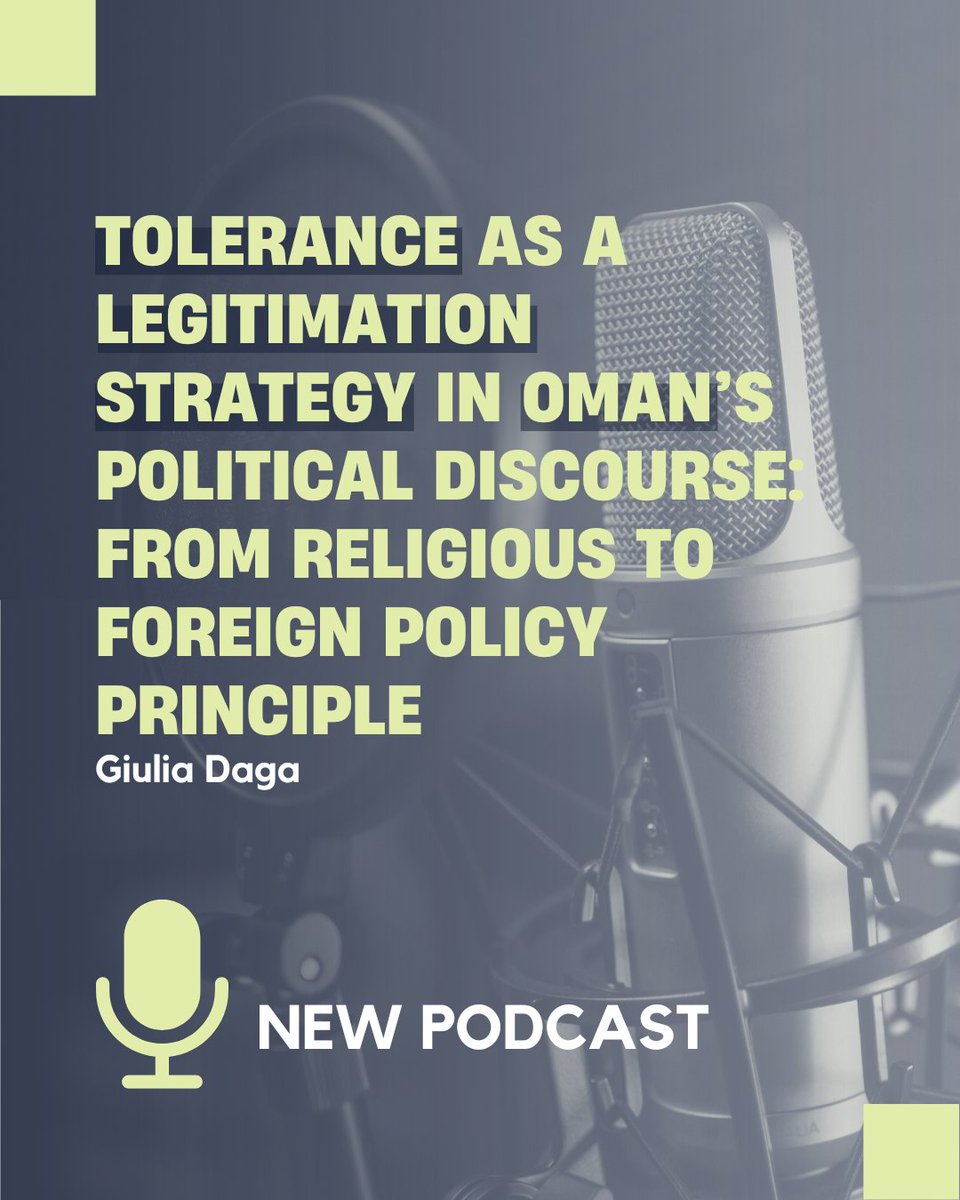 intl_spectator's tweet image. 📢 New podcast online!
🎙️@giuls_daga unpacks her #article Tolerance as a Legitimation Strategy in Oman’s Political Discourse: From Religious to Foreign Policy Principle
🔗 shorturl.at/HA7I3