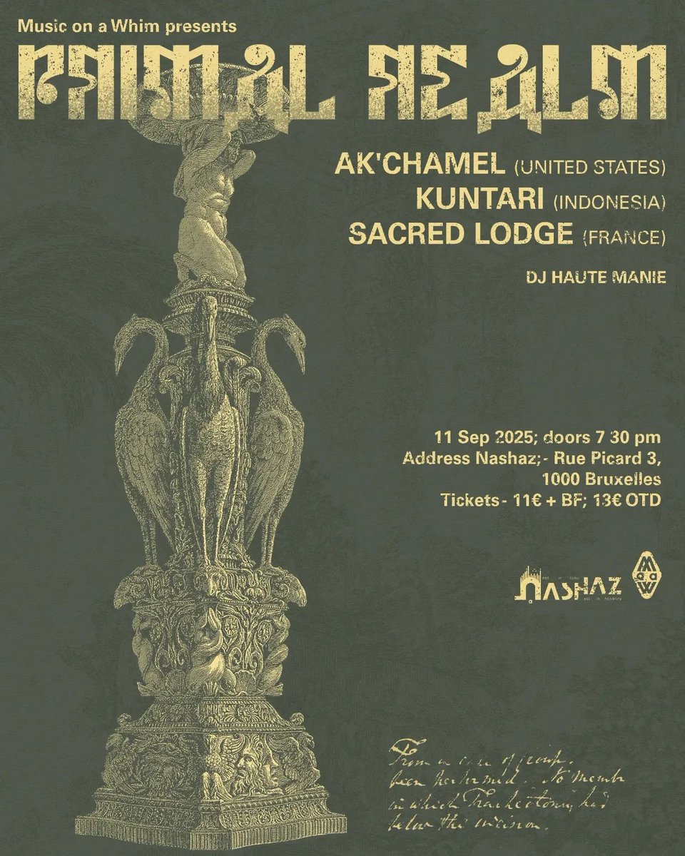 Malem ini manggung di Brussels 🇧🇪 posternya yang buat <a href="/doomolith/">Fer</a> 

Gila gila