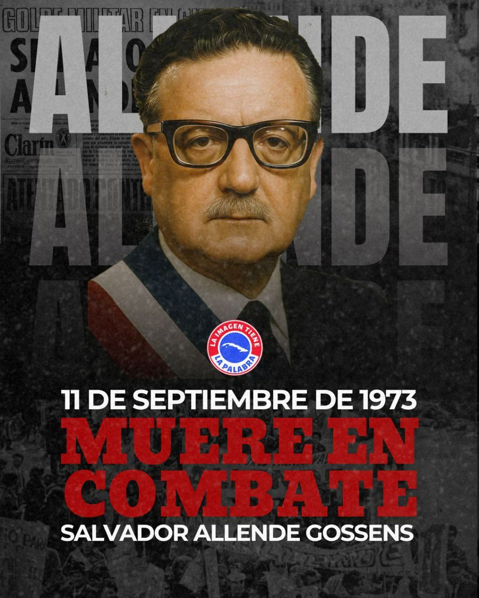 Para asesinar a Salvador Allende se unió la traición y los más bárbaros métodos de la CIA.
Había cometido el delito de representar a los pobres y ser amigo de Fidel.
#CubaViveEnSuHistoria
