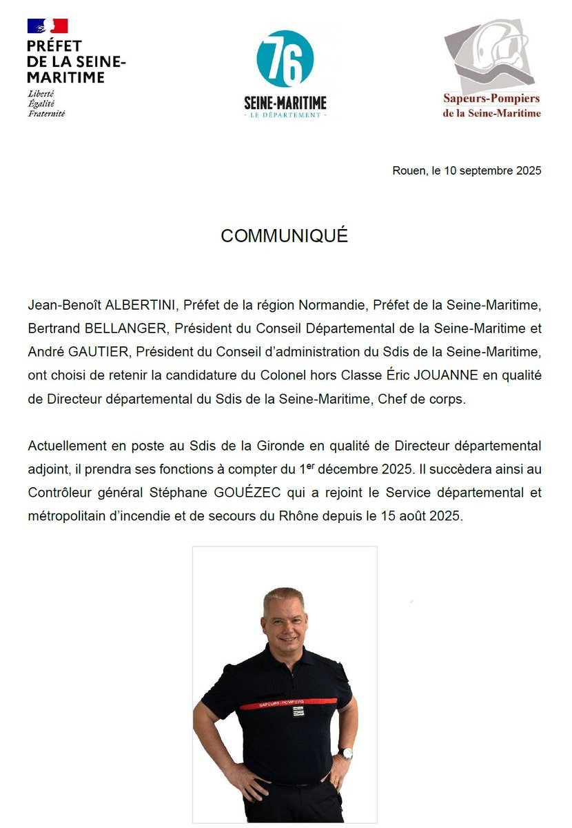 Sapeurs-pompiers 76 tweet media