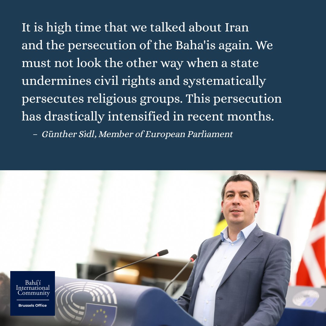 BahaiBIC_Europe's tweet image. Thank you to Member of @Europarl_EN Günther Sidl, for drawing renewed attention to the escalating persecution of the #Bahais in #Iran.

#Humanrights

© European Union 2025 - Source : EP