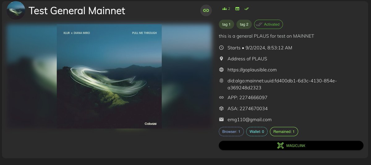 GoPlausible's tweet photo. 🚨 @GoPlausible Upgrade Announcement🚨
Hey #Algorand #algofam
Committed to continuous improvements and innovation, @GoPlausible main protocol (#PLAUSIBLE) is moving toward version 5 (currently 4.6) and massive updates are being applied!
Gladly reporting completion of:
✅ QOL upgrade in #PLAUS item view
Now, clicking on #PLAUS card or image gives you PLAUS details view.
✅ Attached PDF document viewing fundamental improvements.
✅ IPFS gateway failover:
All calls to IPFS are now using redundant failover mechanism
✅ Revamped #PLAUS view process and enhanced experience.
✅ Email sending control (all/one by one) for issued #PLAUS with email registration option (Now Issuers can issue the PLAUS on @GoPlausible platform and send the registration email and magiclinks on their own CRM and email systems)
What is coming up:
👉 Multichain support (XGOV-55 Delivery).
👉 Web 2.0 wallets support (using https://t.co/qveUX5sEPW infrastructure by @GoPlausible).
👉 Many new #PLAUS fast categories (Visit/info cards, Tickets, Aid PLAUS, Vote PLAUS, Survey PLAUS...).
👉 Content identification, authenticity and verifiable sharing service using DIDs and Verifiable credentials on #Algorand, for all file types with direct IPFS support.