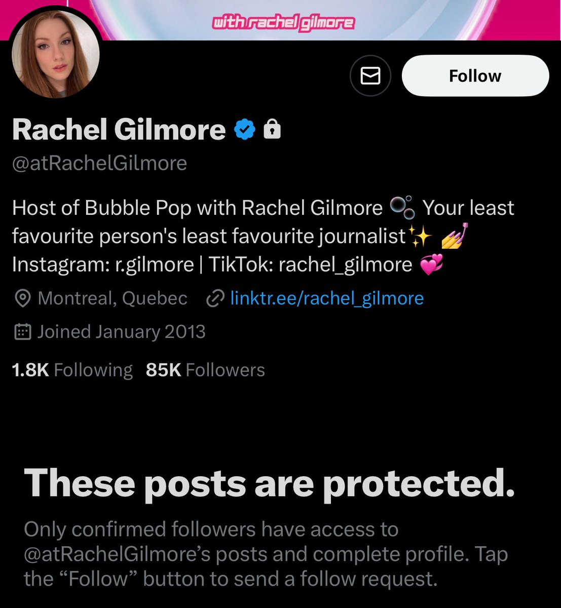 BryanPassifiume's tweet image. The outrage over @atRachelGilmore’s vile Charlie Kirk tweets proved too much, it seems — she’s locked down her account