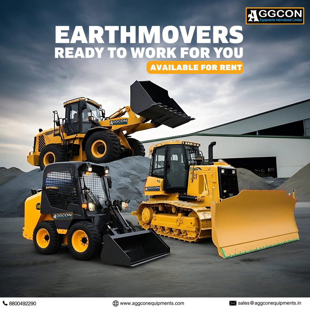 AGGCONEQUIPMENT's tweet image. Powerful earthmoving equipment ready to handle your toughest jobs—available for rent!

📞8800492290 | 📧sales@aggconequipments.in

@LtdItd @larsentoubro @officialhcc @RinfraOfficial @ceigall @WelspunWorld @KEC_Intl @SPNProject
#wheelloader #skidloader #dozer #earthmovingequipment