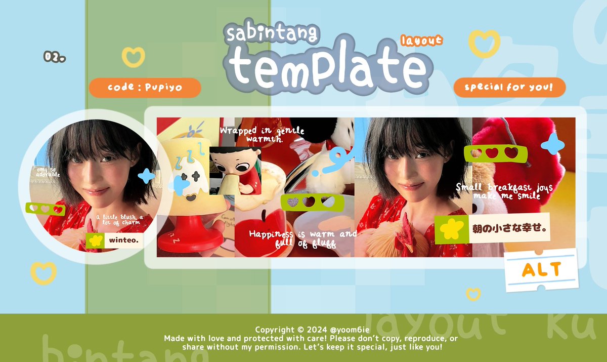 help repost please? thankyou 😋💗

hallo teman-teman! aku masih avail 4 template layout gemas yang bisa kalian bawa pulang sekarang! 😋 ada beberapa yang fs (cek alt) bisa booked/dp dulu yaa! DM aku sekarang untuk take! 🥣

#zonauang #zonajajan