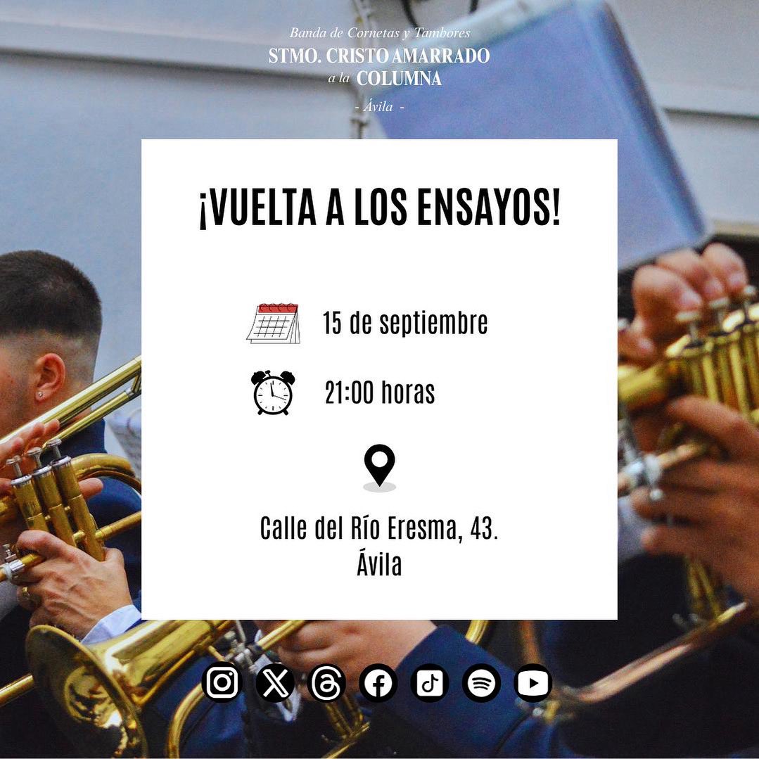 📚 La vuelta al cole nos llega a todos… ¡Y nosotros no podemos ser menos!

Arrancamos el lunes en nuestro horario habitual para preparar la nueva temporada. 

🧐 Pronto se vienen novedades.

#SuenaAmarrado | #sentiramarrado