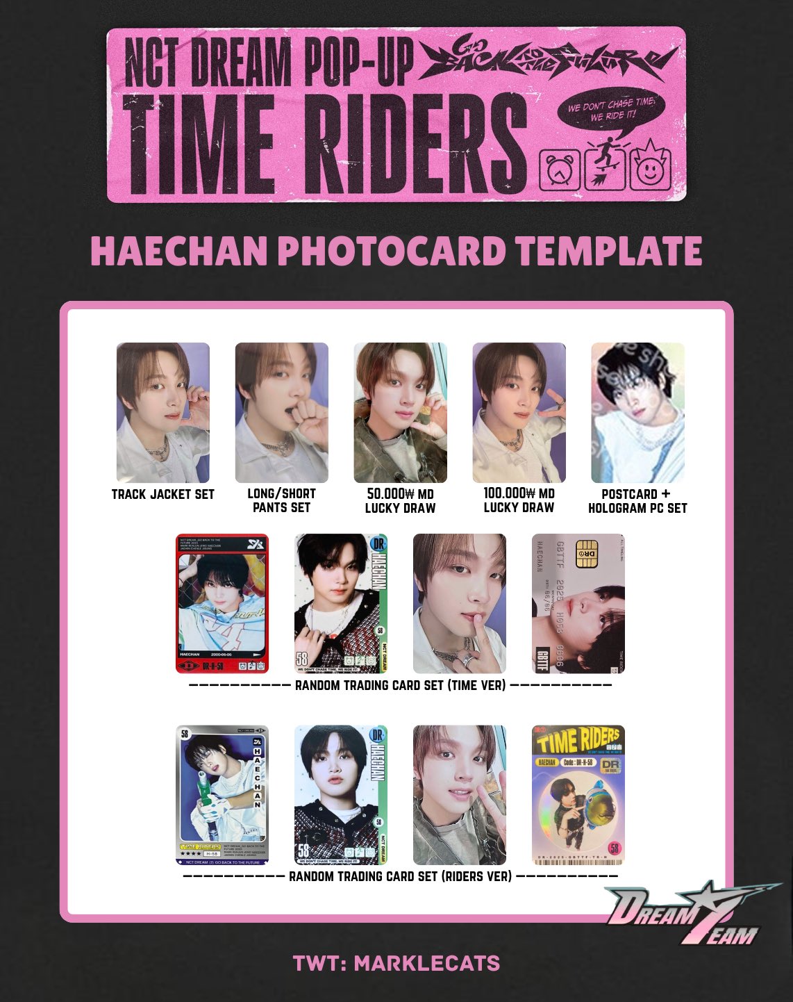 NCT DREAM TIME RIDERS POPUP ヘチャン トレカ NCT DREAM TIME RIDERS POPUP ヘチャン トレカ nct dream グッズ