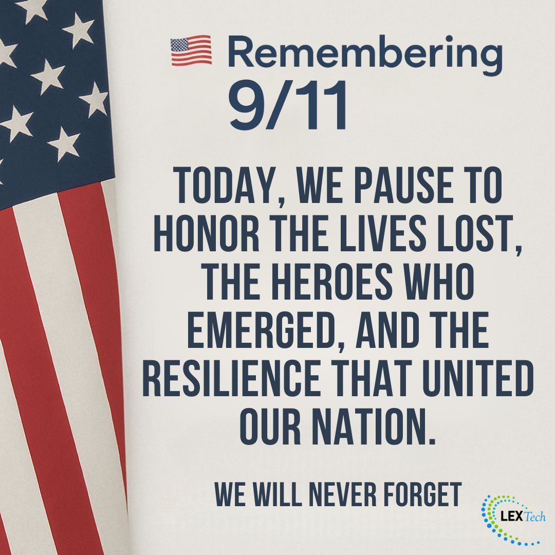 TechnologyLex's tweet image. At Lex Technology, we remember the strength that comes from working together — as communities, as businesses, and as a country.
#NeverForget #September11 #LexTechnology #UnitedWeStand