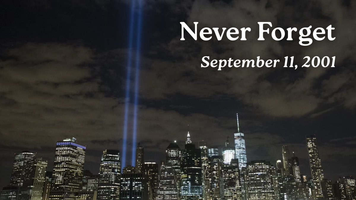 24 years after the terrorist attacks of September 11, 2001, we remember the victims, survivors &amp; heroism of first responders and how our nation came together. We will #NeverForget the lessons &amp; losses from that terrible event &amp; its aftermath.