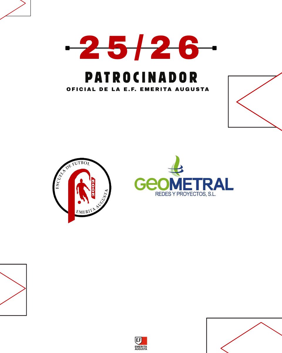 Nos enorgullece anunciar que Geometral Redes y Proyectos, S.L. se suma como colaborador/patrocinador oficial de la E. F. Emérita Augusta. Juntos, caminamos hacia un futuro donde deporte, cultura y compromiso local se unen.
<a href="/GeometralL/">GEOMETRAL_S.L</a>
