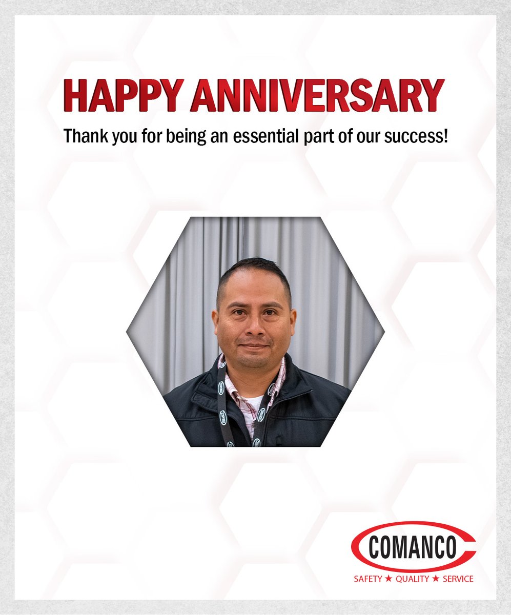 COMANCO's tweet photo. The people of COMANCO are our most valuable asset. Happy Anniversary! 🎉
Arturo Cirilo - 20 Years
SAFETY ★ QUALITY ★ SERVICE
#COMANCO #EnvironmentalConstruction #Geosynthetics #Anniversary #Celebrating https://t.co/XkUqxZ4i6I