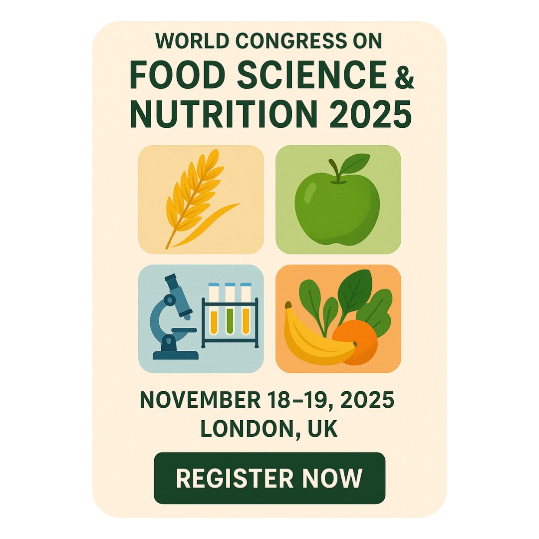 swhitmore__'s tweet image. Discover innovations, research, and sustainable solutions at the World Congress on Food Science &amp;amp; Nutrition 2025.
📅 November 18–19, 2025 | 📍 London, UK
#FoodScience2025 #NutritionConference #FutureofFood #FoodSpot #Nutrition #conferencenax