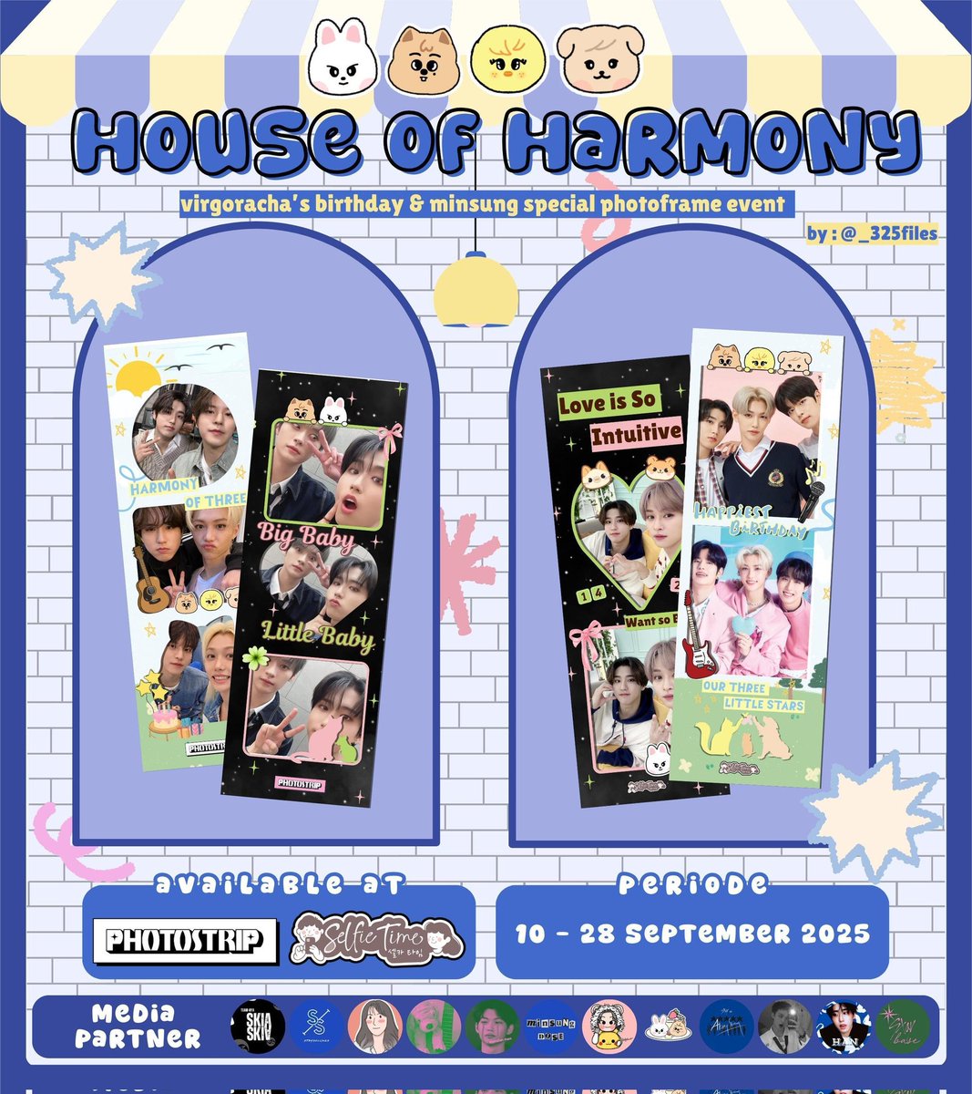 HANJISUNGIDN's tweet image. 🏡✨ 𝑯𝑶𝑼𝑺𝑬 𝑶𝑭 𝑯𝑨𝑹𝑴𝑶𝑵𝒀 ✨🏡

Celebrate Virgoracha's Birthday &amp;amp; Minsung's Special Frame by @_325files x @lucentricji

🗓 10 – 28 September 2025
📍 Selfietime &amp;amp; Photostrip

Capture your memories &amp;amp; don’t forget to tag us!📸#HarmonyofThree &amp;amp; #WantMinsungBad
