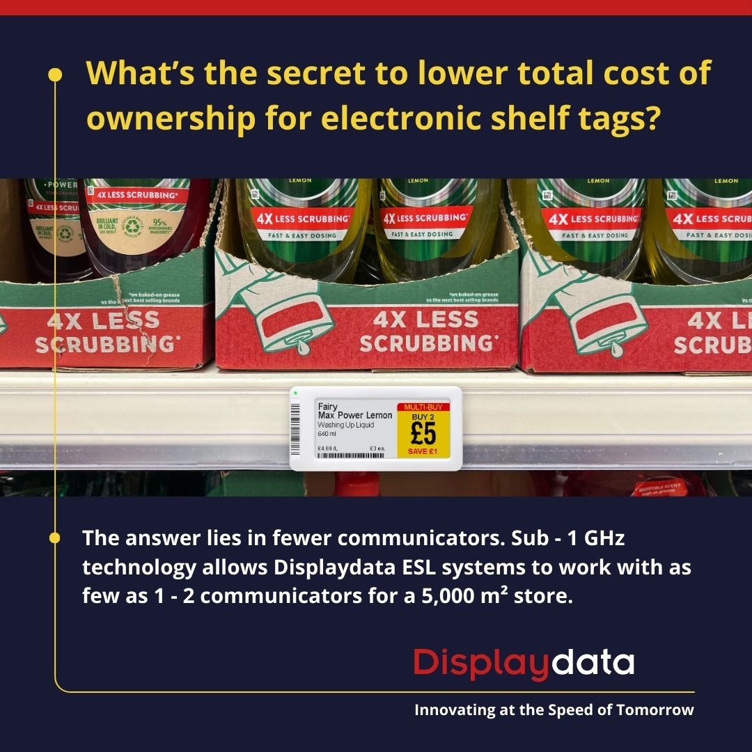 Displaydata's tweet image. ⏱️ 12,000 ESLs in 48 hours.
💊 1,433 in 3 weeks.
Fast deployment + fewer communicators = lower TCO.
Discover more: ow.ly/f7m850WTzIO
#RetailTech #Scalability #Displaydata