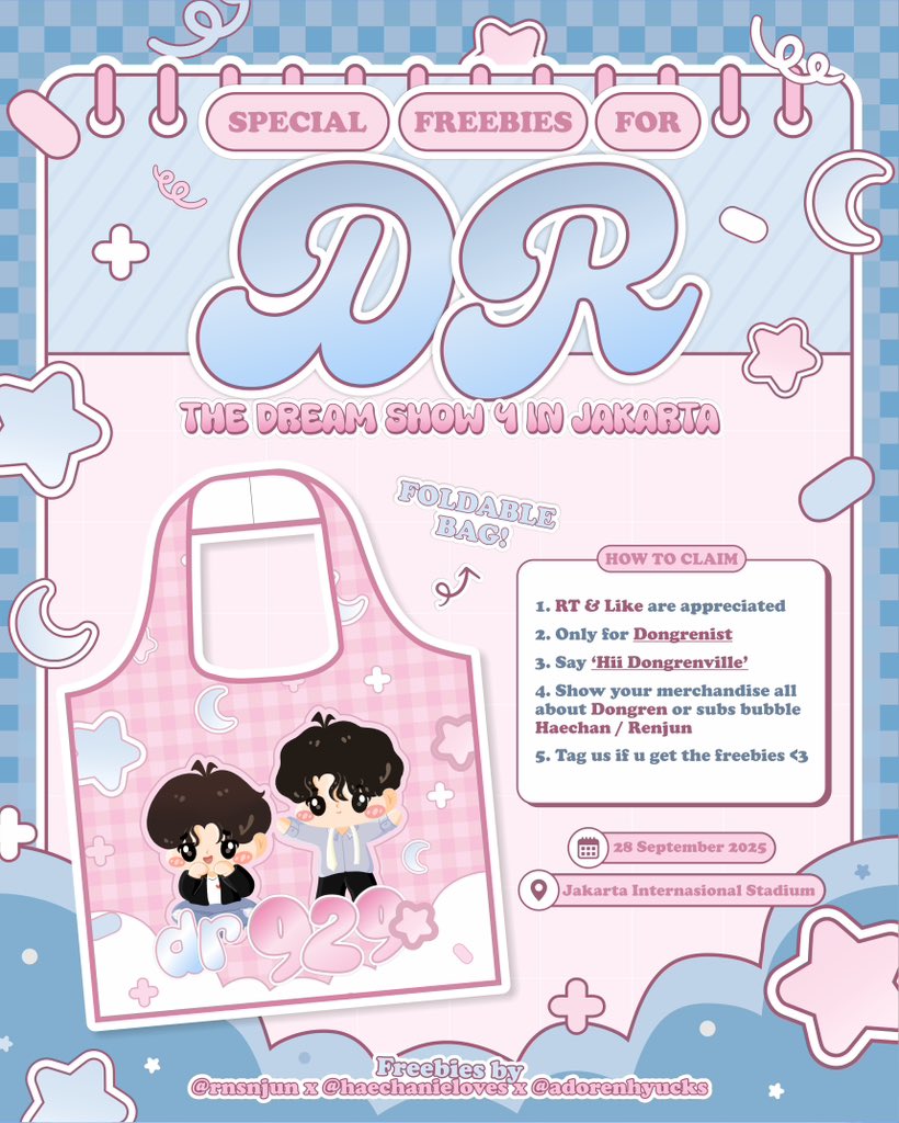 🐻🌻 FREEBIES SPECIAL FOR DRnist in TDS 4 JAKARTA🦊🌼
— by <a href="/haechanieloves/">feb★ #TASTE</a> <a href="/adorenhyucks/">SASHI fokus begaul</a> <a href="/rnsnjun/">renn</a> 

𝑳𝒐𝒄 : JIS
𝑫𝒂𝒕𝒆 : 28 Sept 2025
𝑻𝒊𝒎𝒆 : TBA

for tnc please read poster below!^^

rt &amp; like are very appreciate>< see you!!🩵💙

#TDS4inJAKARTA