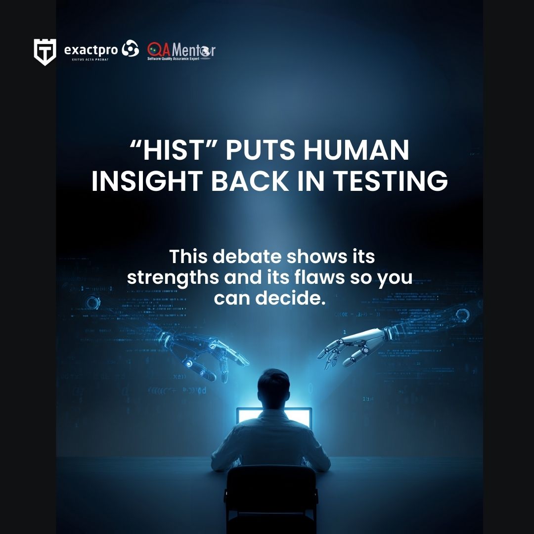 Does human-led testing still matter in an #AIdriven world? 🤔 Hear where #HIST adds clarity, where it creates challenges &amp; walk away with a sharper view of how human judgment + #automation can work together. 👉 testguild.com/webinar-live-d…  <a href="/QAMENTOR1/">QA Mentor</a> <a href="/exactpro/">Exactpro</a> <a href="/IosifItkin/">Iosif Itkin</a>