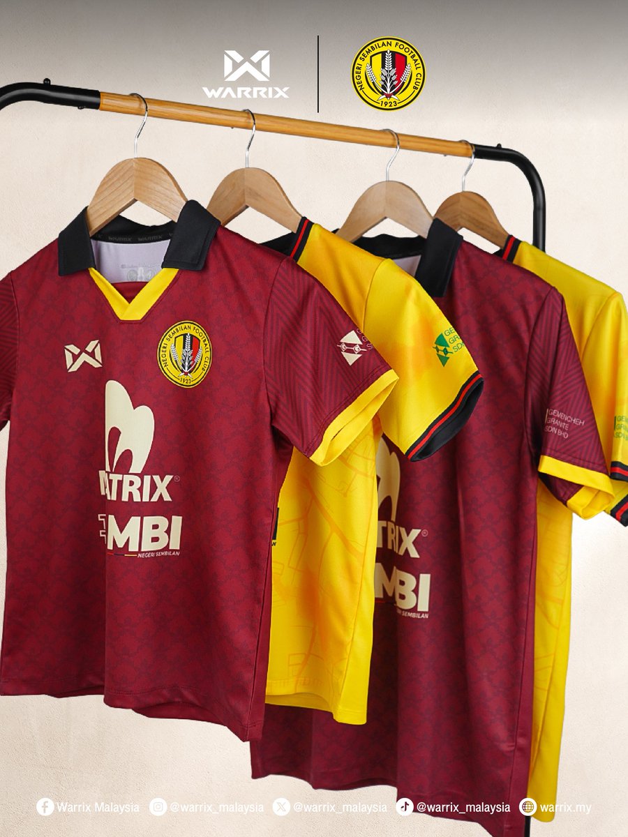 warrix_malaysia's tweet photo. 𝗡𝗦𝗙𝗖 𝗢𝗳𝗳𝗶𝗰𝗶𝗮𝗹 𝗝𝗲𝗿𝘀𝗲𝘆 𝟮𝟬𝟮𝟱-𝟮𝟬𝟮𝟲 - 𝗘𝗱𝗶𝘀𝗶 𝗣𝗲𝗺𝗶𝗻𝗮𝘁 💪🏼

Jersi Rasmi @nsfc1923 2025-2026 ‘Edisi Peminat’ Home &amp; Away kini boleh didapati di Warrix Concept Store Rahang!

#Warrix #EveryMoveMatters #NSFC #HobinJangHobin https://t.co/ZbCNTDd0ww