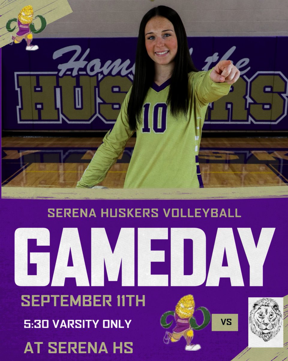 🏐SERENA HUSKERS VOLLEYBALL🏐
🆚LAMOILLE
⏰5:30 PM VARSITY ONLY
📍SERENA HS
@bakerhuskers <a href="/Husker_vball/">Serena_Volleyball_Huskers</a>