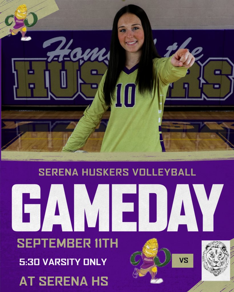 🏐SERENA HUSKERS VOLLEYBALL🏐
🆚LAMOILLE
⏰5:30 PM VARSITY ONLY
📍SERENA HS
@bakerhuskers <a href="/Husker_vball/">Serena_Volleyball_Huskers</a>