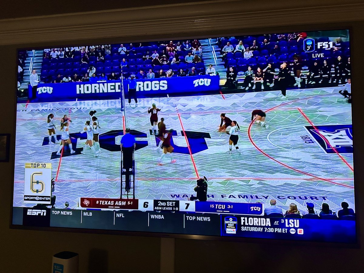 No. 6 on <a href="/SportsCenter/">SportsCenter</a> Top 10! Good morning <a href="/TCUvolleyball/">TCU Volleyball</a> 👋