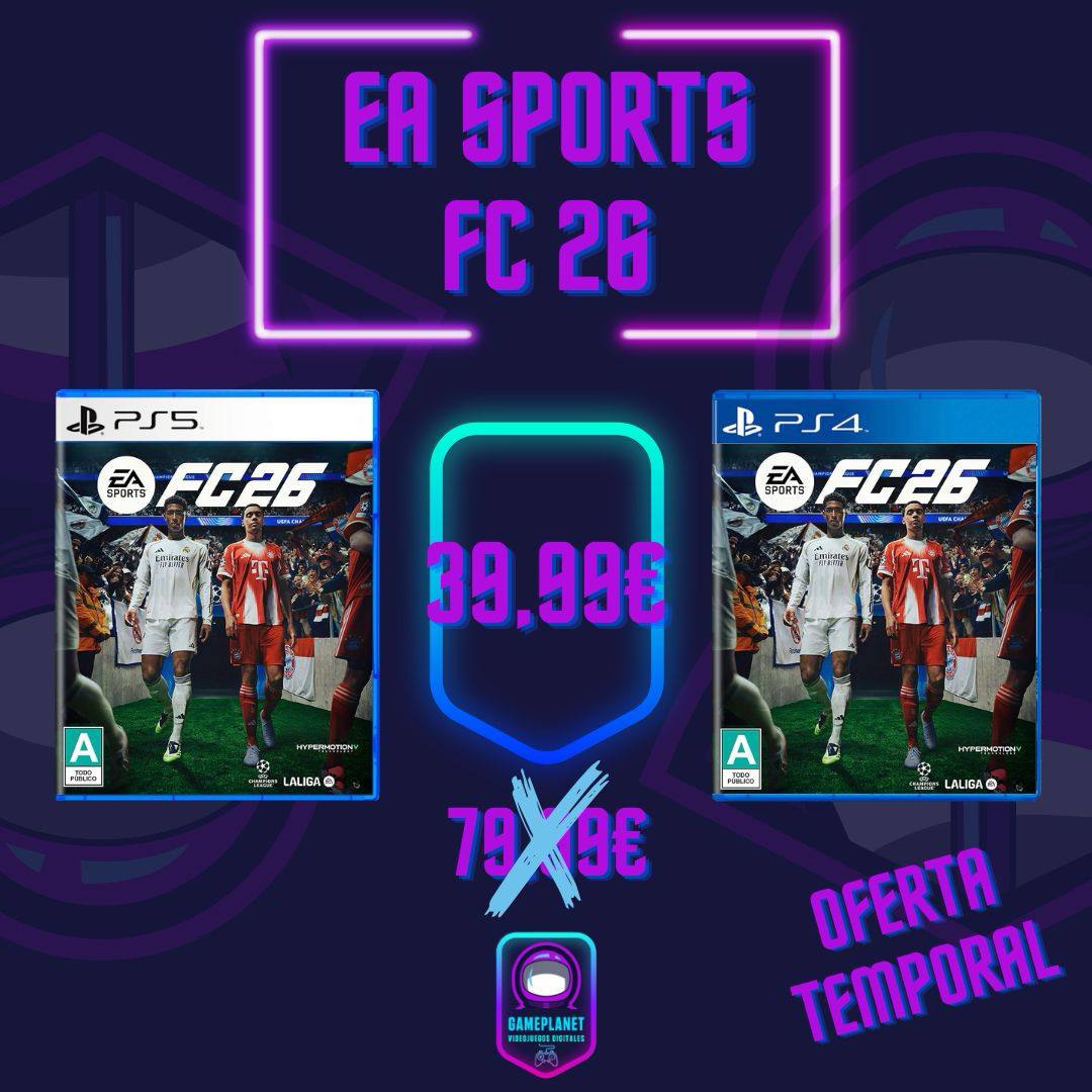 ¡MEGAOFERTA TEMPORAL! ⚽⚽⚽

OFERTA HASTA FINAL DE STOCK 🎉🎉🎉

Pagas 39,99€ y... ¡Nada más! 😍

EA SPORTS FC 26 STANDART EDITION ⚽
Juego completo 🎮
En Castellano 🇪🇦
Oficial y con garantía ✅
Enlace a la web👇👇👇
gameplanetps.com/checkout/87

Preguntas o pedidos por Mensaje 📩