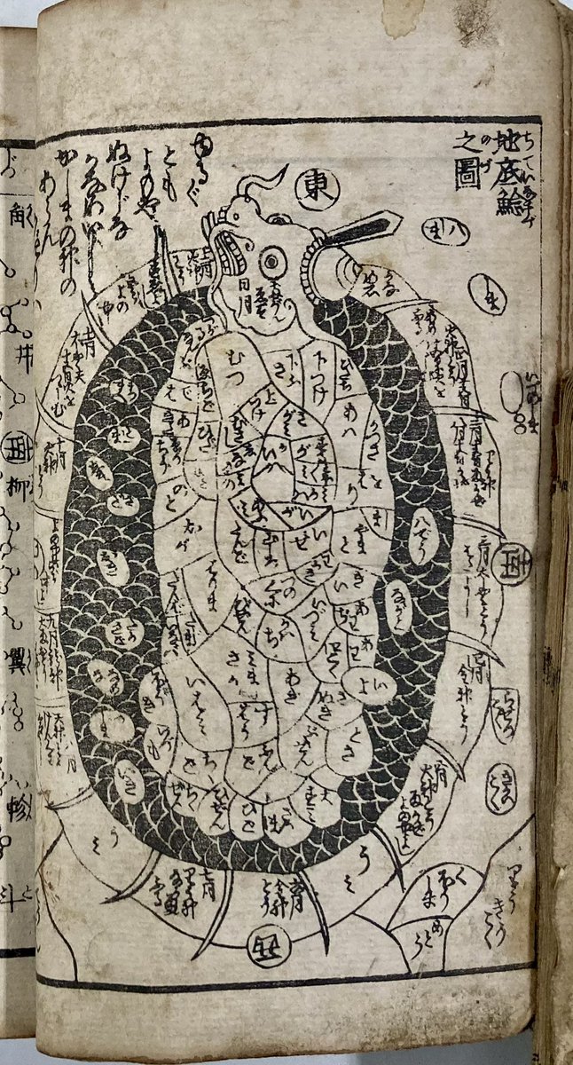 昔から日本では言葉には呪力があると考えられてきた。言霊ともいわれ、言葉に宿る霊力が発せられた言葉の内容を実現する力があると信じられた。

地底鯰と地震除けの呪文
「ゆるぐともよもやぬけじのかなめいしかしまの神のあらんかぎりは」

呪術展7/4〜11/24
9月の休館日　9/30
10月の休館日　10/31