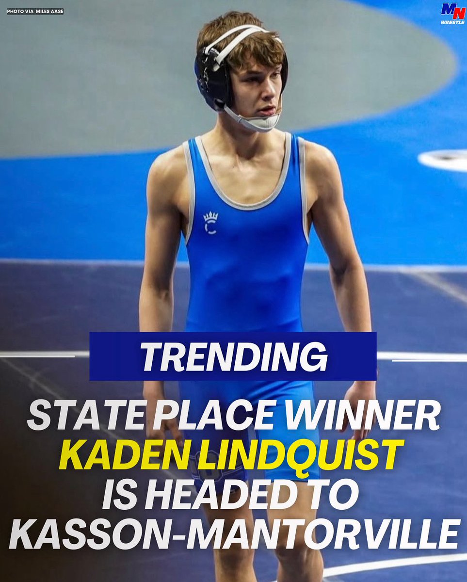 MNwrestle's tweet image. Kaden Lindquist is headed to Kasson-Mantorville 

Lindquist is a Three-Time State Entrant and One-Time Placer in Class AAA for Owatonna