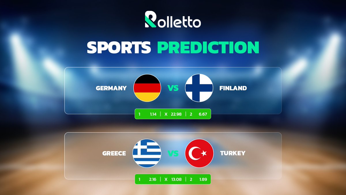 Rolletto (@rollettoworld) on Twitter photo โฝ Sports Predictions! ๐ฅ
Whoโs taking the win? Drop your picks below ๐
๐ฉ๐ช Germany vs Finland
๐ฌ๐ท Greece vs Turkey
๐ฌ Comment your predictions & tag 2 friends!
๐ Lucky participants can win Freebets from Rolletto!
๐ Play now: rolletto.space/11094
Follow <a href="/RollettoWorld/">Rolletto</a> โฝ Sports Predictions! ๐ฅ
Whoโs taking the win? Drop your picks below ๐
๐ฉ๐ช Germany vs Finland
๐ฌ๐ท Greece vs Turkey
๐ฌ Comment your predictions & tag 2 friends!
๐ Lucky participants can win Freebets from Rolletto!
๐ Play now: rolletto.space/11094
Follow <a href="/RollettoWorld/">Rolletto</a>