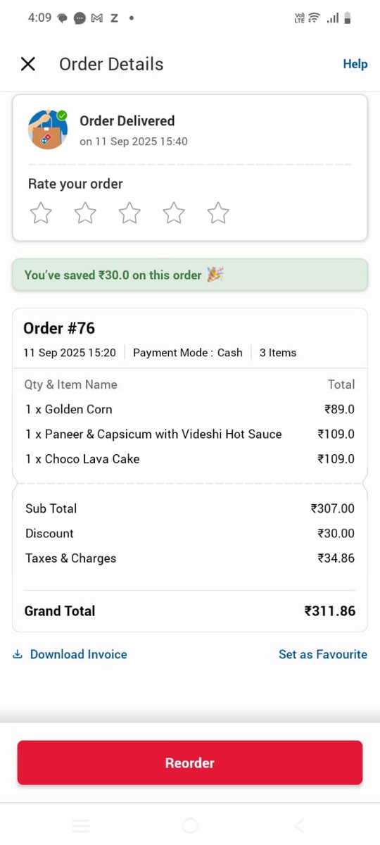 FirstNaiton's tweet photo. @dominos_india incorrect food Delivery https://t.co/DfjsmMJPBA