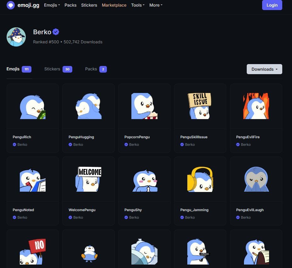 Penguaigo's tweet photo. $PENGU  emojis surpass 500K downloads!

CA (Base): 0x934C90247ba5aB6C86338E8Bc07fD8Ab0E559425

Swap: https://t.co/d10m8O8pUd https://t.co/aBmwjf5QRq