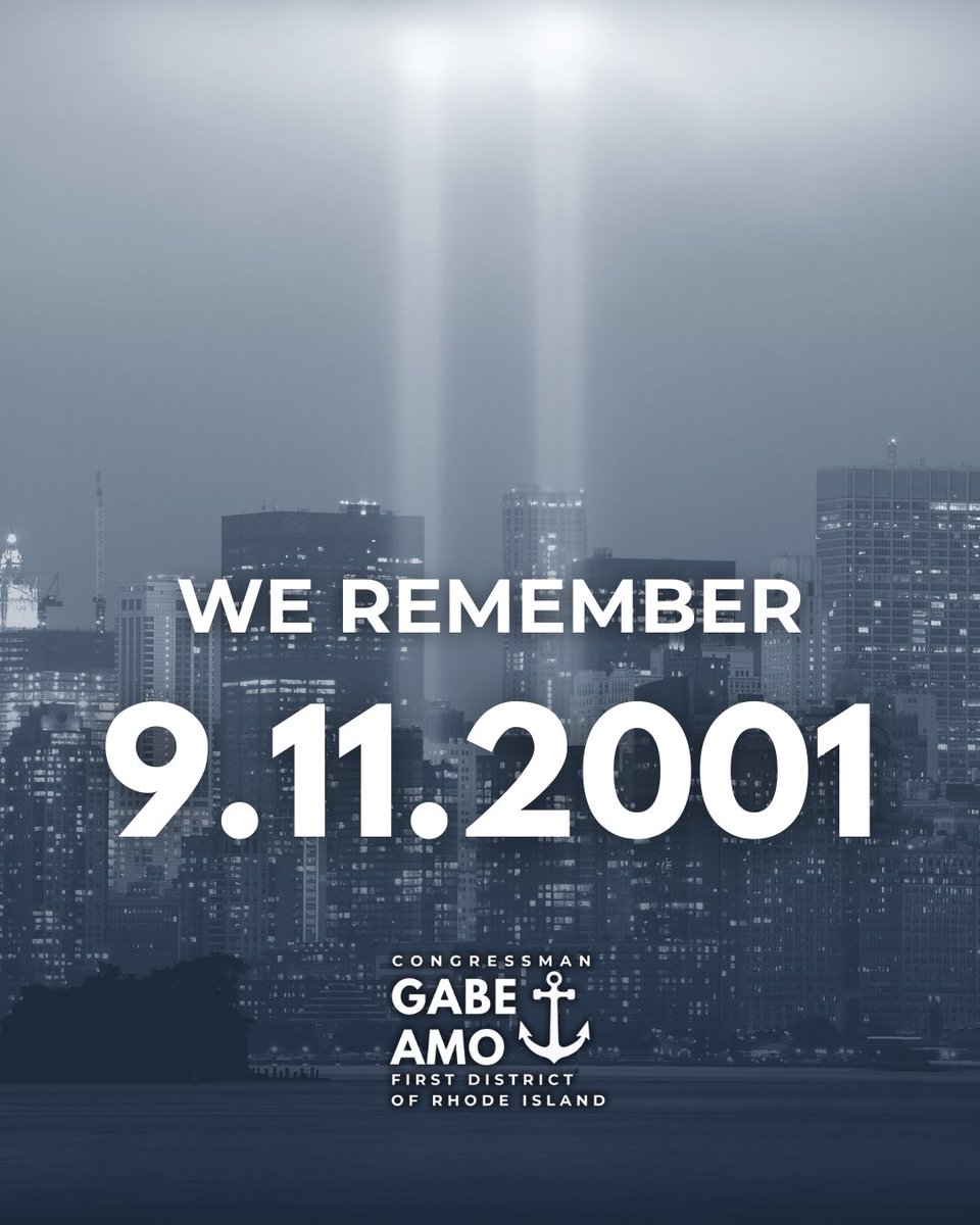 On September 11, 2001, our nation was forever changed by the terrorism that took lives in New York, Pennsylvania, and at the Pentagon.
 
We remember those lost and the brave first responders who answered the call. In grief and in strength, we remain one nation.