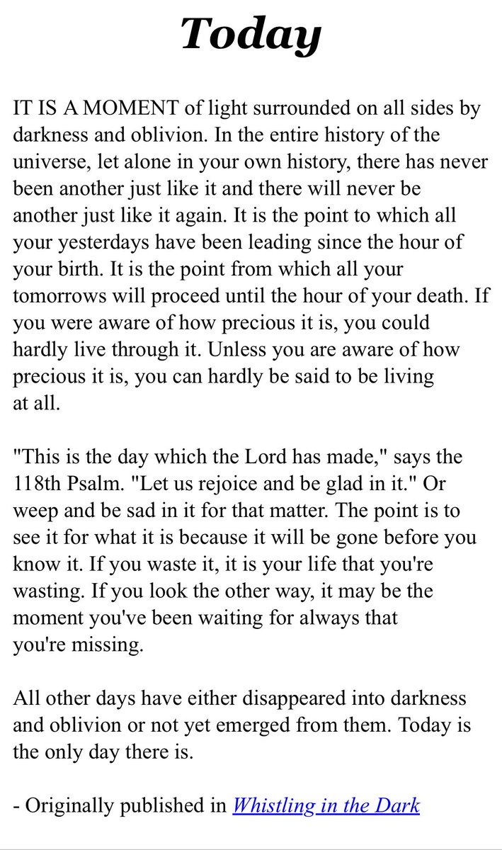 On a day like today. A healthy reminder for us all.