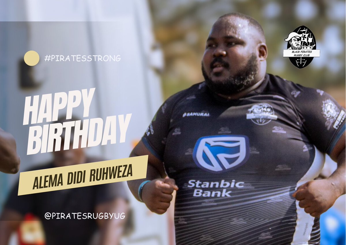 piratesrugbyUG's tweet photo. Join us in wishing our scrum power house  (Desire’s brother 😉) a happy birthday! 

COME ON YOU PIRATES 🏴‍☠️ 

#StanbicPirates ll #RokeWithPirates ll #VisitKPA ll #PiratesStrong https://t.co/OtEmaoszAe