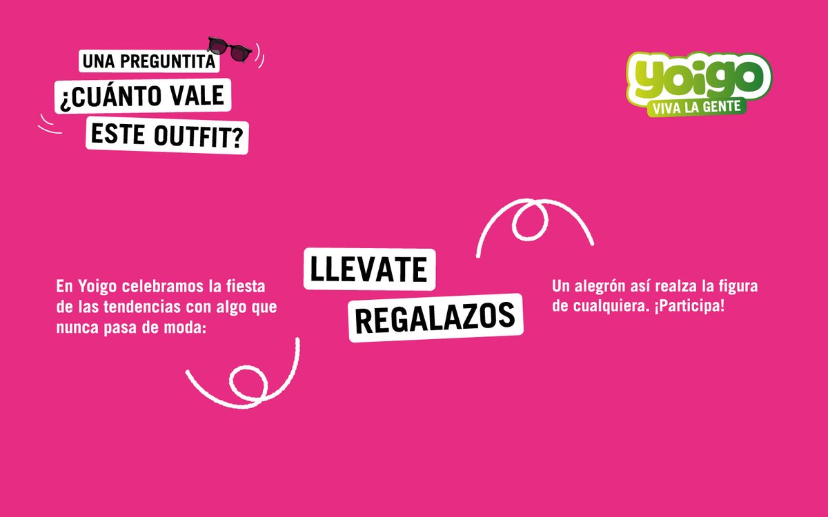 🧢👗 ¿Cuánto crees que cuesta el outfit?​

 En #MN4, Yoigo te pone a prueba:​
​
 👉 Si aciertas, ¡tarjeta regalo! 💳​
 👉 Si no… también te llevas premio por participar🎁​

¡Te esperamos este viernes 12 de septiembre!​
​
 #YoigoEnMN4 #AdivinaElLook