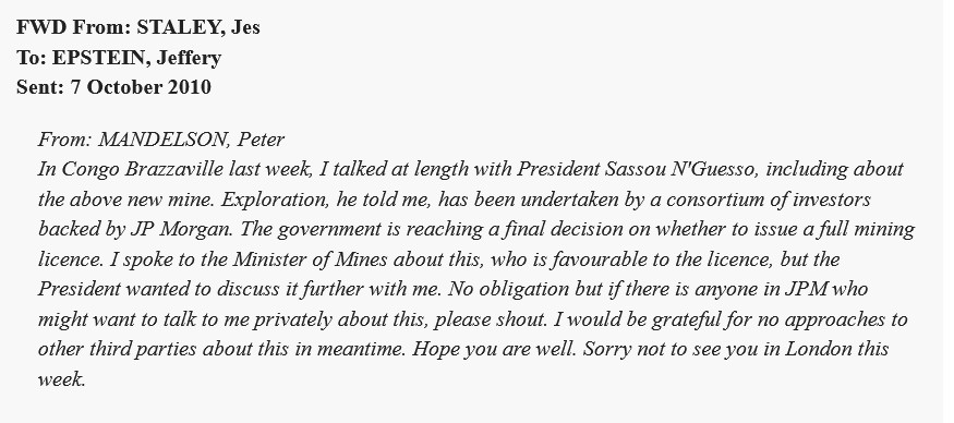 One unexpected detail in the revelations about Peter Mandelson and Jeffrey Epstein is they were involved in a mining deal in Congo-Brazzaville:

telegraph.co.uk/news/2025/09/1…