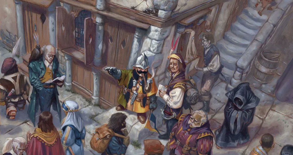 Do you struggle to improvise interesting NPCs? You might enjoy this 1-page tool... you can download it and edit for your own needs and preferences (Art from Dragon Heist, WOTC). 

hipstersanddragons.com/improvising-np…