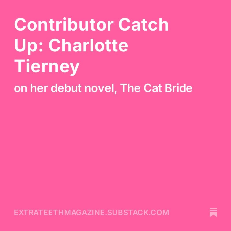 We caught up with With Bite alum <a href="/CharlieRatpig/">Charlotte Tierney</a> about her excellent debut novel, The Cat Bride! 

Charlotte spoke to us about writing long versus short fiction, the emotional journey of publishing and who she'd have at her dream literary party.