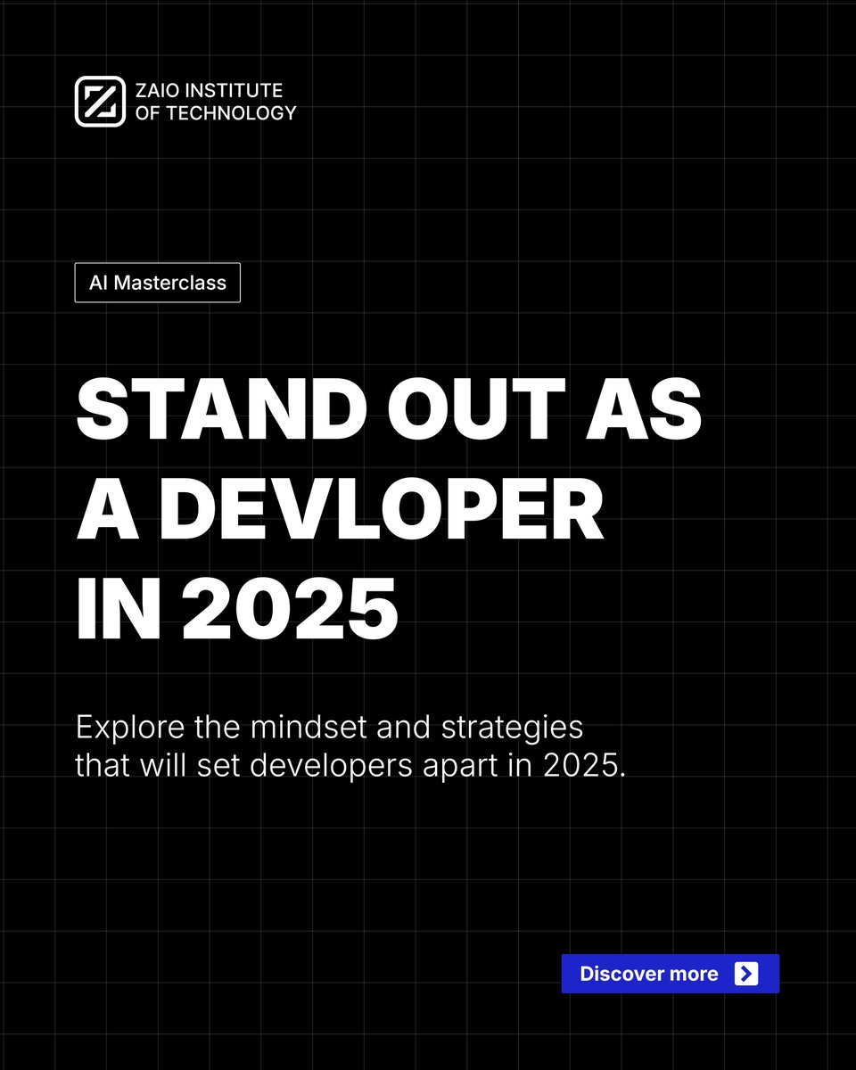 zaiotech's tweet image. The devs who stand out in 2025 aren’t just coding, they’re leveraging AI to multiply impact. ⚡
Join Zaio’s AI Masterclass on 13 Sept and learn how to think, build, and work like a 10x developer.
👉 Register now: quicket.co.za/events/332468-…
#10xDeveloper #AIForDevs #ZaioInstitute…