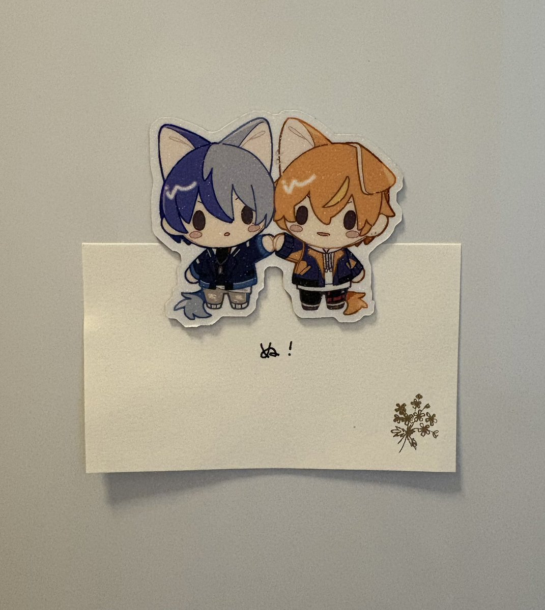 9月のあまあき2 (冬彰)にて頒布予定のグッズのサンプルです‼️ご参考までに🙇‍♀️マグネットのため薄い紙であれば一生懸命貼り付けてくれます

※ぬいにケモ耳が付いてます