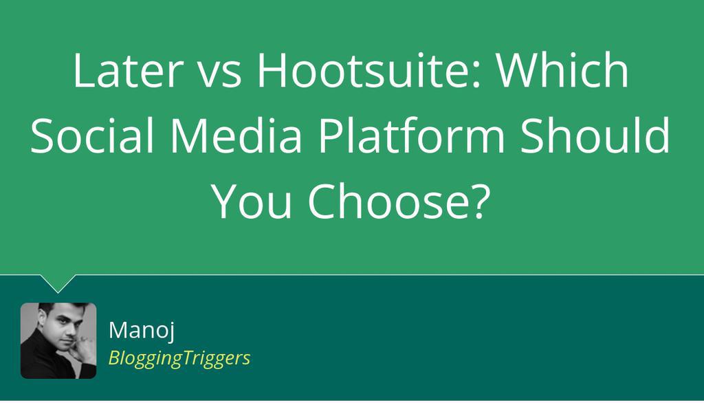 Later vs Hootsuite: Which Social Media Platform Should You Choose? #SocialMedia #Marketing #SmallBusiness <a href="/HeartofManoj/">Manoj</a>
lttr.ai/AileQ