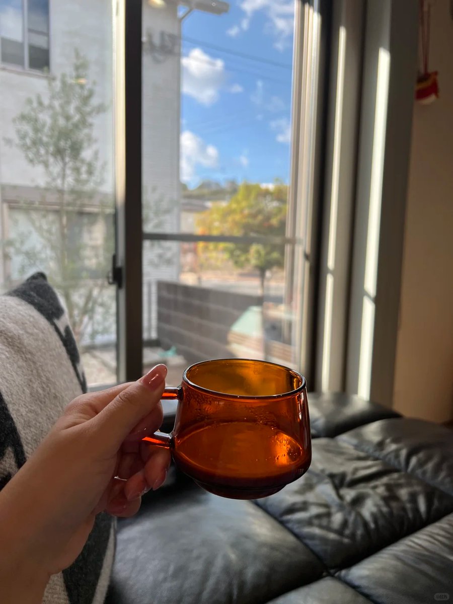 Sunny morning, comfortable sofa, and a warm cup in hand ☀️