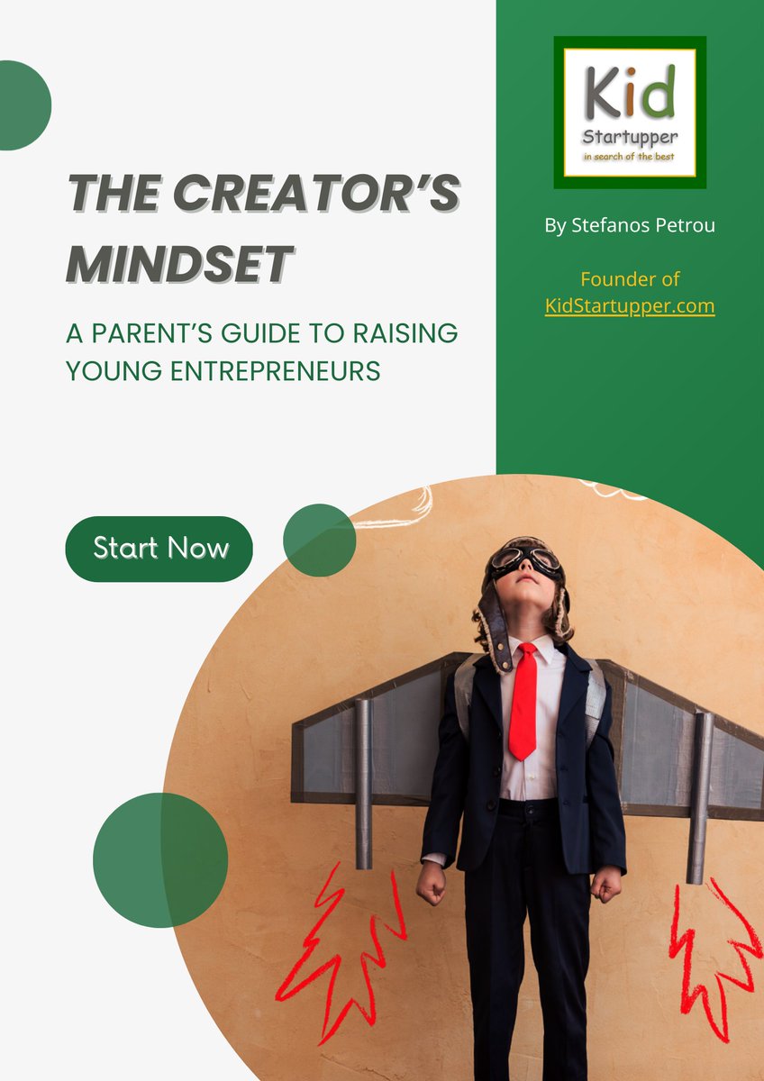 "The Creators Mindset."
A Parents Guide to Raising Young Entrepreneurs.
Click to buy online!

kidstartupper.etsy.com/listing/436526…
