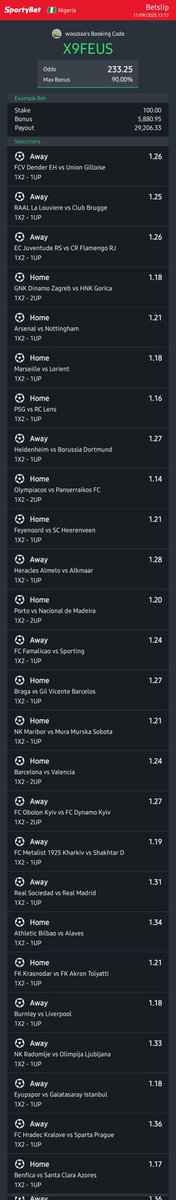 woozzaabets's tweet photo. Weekend Favourites 1-UP Bankers 🔥

Let's play the game 🍻 

📌  2️⃣3️⃣0️⃣+  Odds 

Bookie 👉 SportyBet 

Code  👉  X9FEUS 

Telegram 👇

https://t.co/GAR2syCS59

RT ✅️ https://t.co/ir1WiIhn4L