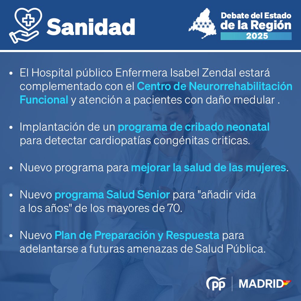 ✅ La presidenta <a href="/IdiazAyuso/">Isabel Díaz Ayuso</a> anuncia el programa Salud Senior para “añadir vida a los años” de los mayores de 70 y fomentar su envejecimiento activo. 

#DER2025Madrid