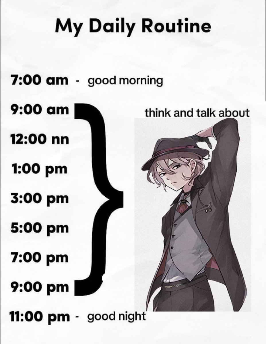 daily Chuuya love tweet ʕ≧ᴥ≦ʔ
business as usual