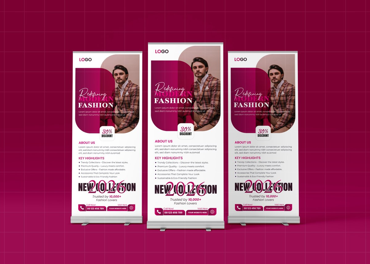 graphiqomas's tweet image. ✨ Elevate Your Brand with Style ✨
Just finished designing a sleek and modern roll-up banner for the men’s fashion industry 👔🔥.

#FashionDesign #RollUpBanner #MensStyle #GraphicDesign #brandingdesign #graphiqomas #mehdihasanmasuf #graphicdesigner